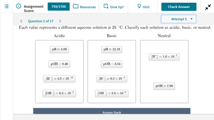 Acidic classify asks aqueous